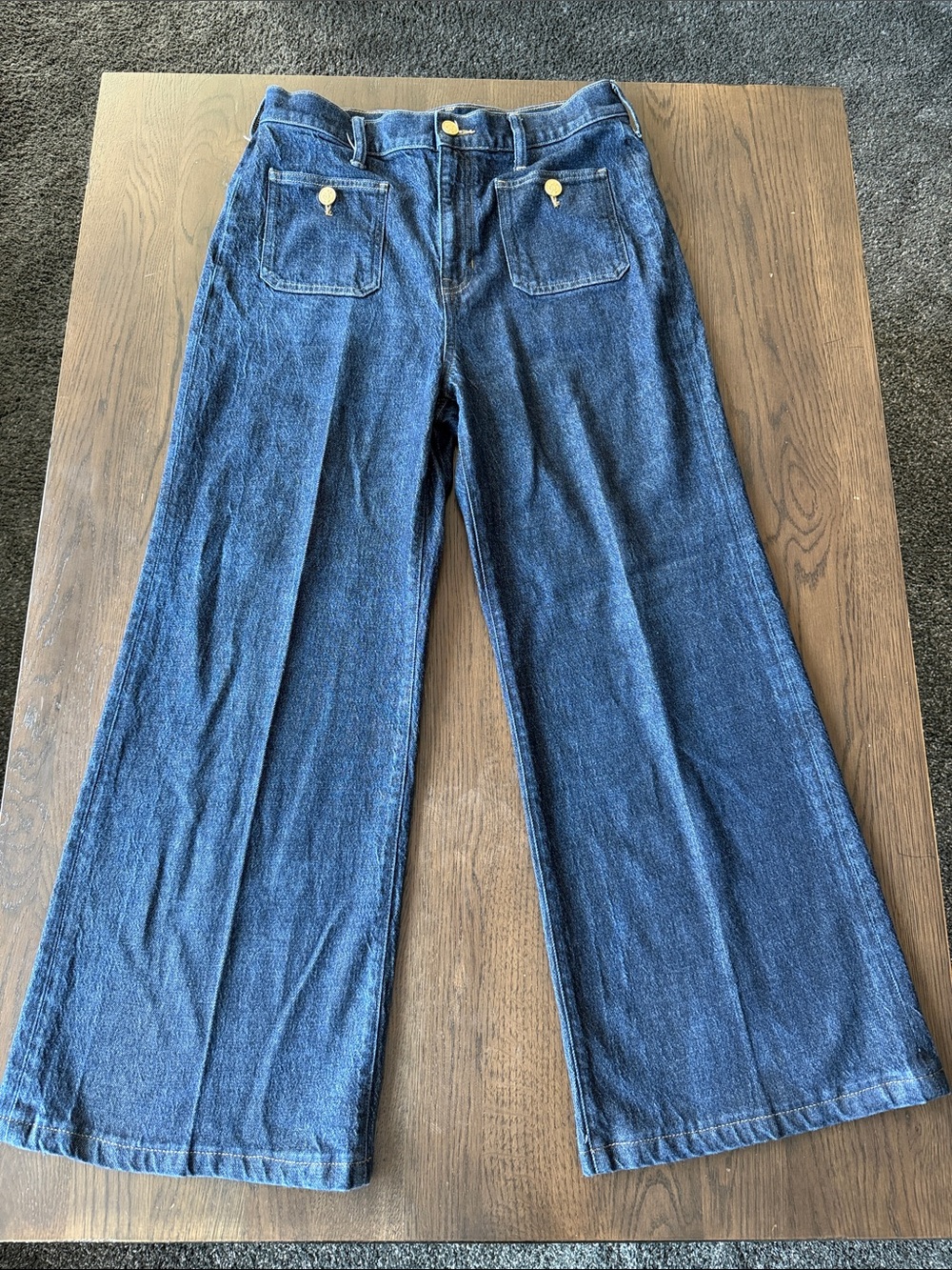 J. Crew High Rise Cropped Denim Trouser